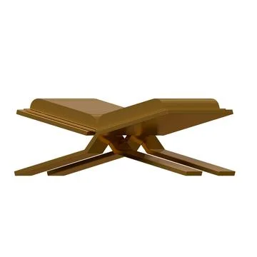 Quran 3D Render Design Element Side View Stock Illustration