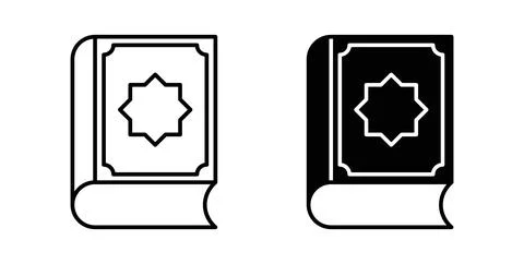 Quran book icon vector art Illustrations Stockillustratie