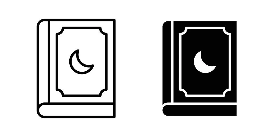 Quran book icon for web projects Stock Illustration