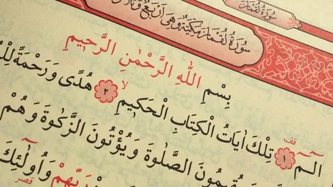 Quran With Details Stock Footage 70969450