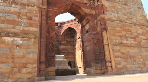 Qutab complex tomb c1 Stock Footage 24664781