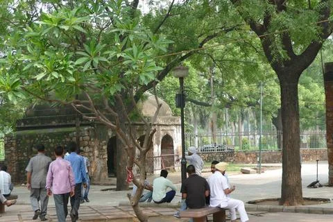  The Qutb complex is an array of monuments and buildings at Mehrauli in De... Fotos de archivo
