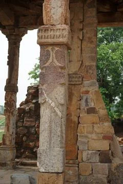  The Qutb complex is an array of monuments and buildings at Mehrauli in De... Fotos de archivo