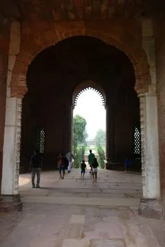  The Qutb complex is an array of monuments and buildings at Mehrauli in De... Fotos de archivo