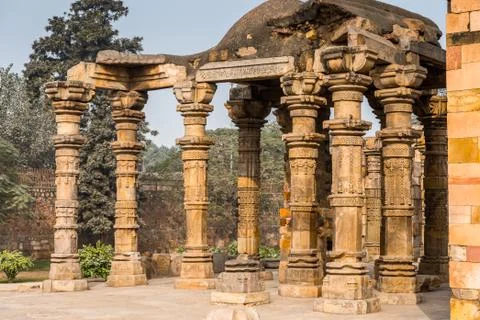 Qutb complex (Qutub),  an array of monuments and buildings at Mehrauli in Del Fotos de archivo