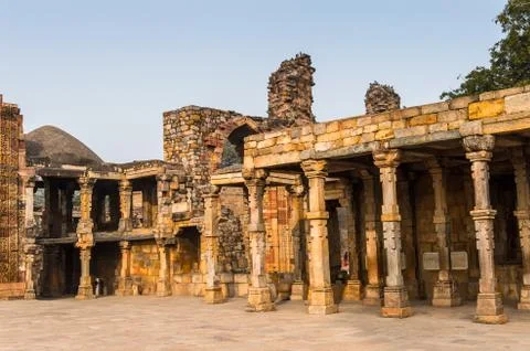 Qutb complex (Qutub),  an array of monuments and buildings at Mehrauli in Del Fotos de archivo