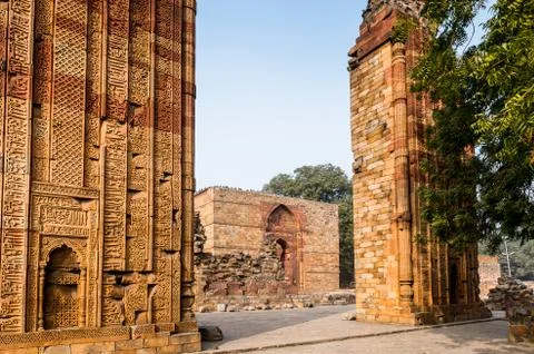 Qutb complex (Qutub),  an array of monuments and buildings at Mehrauli in Del Fotos de archivo