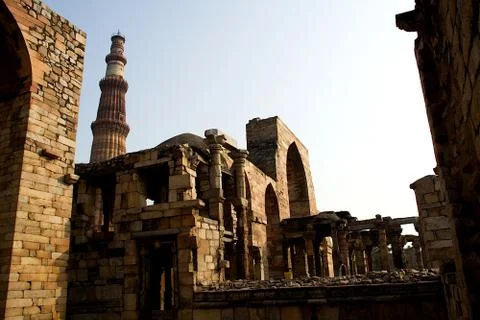 Qutb Minar Complex at Delhi Stock Photos
