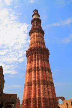 The qutb minar Stock Photos