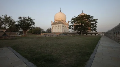 Qutb-Shahi-Tombs-2 Stock Footage 100492276