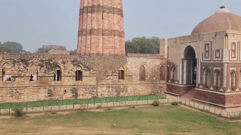 Qutub Minar Bottom to top View Stock Footage 231567881