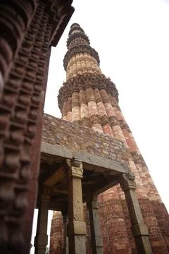 Qutub Minar UNESCO World Heritage Site, Delhi India Stock Photos