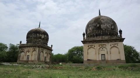 Qutub-Shahi-Tombs Stock Footage 40368474