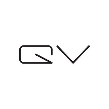 Qv initial letter vector logo icon 스톡 일러스트