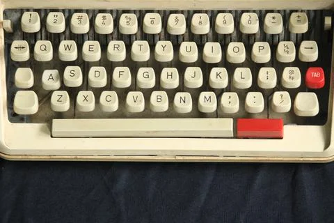 Qwerty key on a typewriter Stock Photos