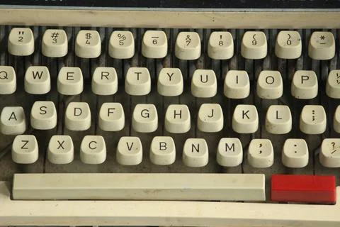 Qwerty key on a typewriter Stock Photos