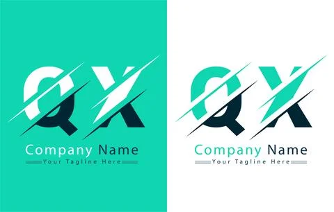 QX Letter Logo Vector Design Template Elements Stock Illustration