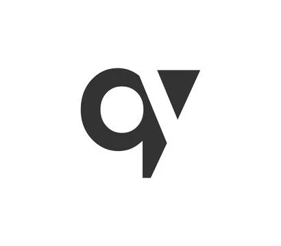 QY creative geometric initial based modern and minimal logo. Letter q y tre.. Stock Illustration
