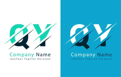QY Letter Logo Vector Design Concept Elements Stock Illustration