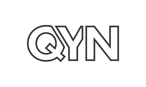 QYN logo design template with strong and modern bold text. Initial based ve.. Stock Illustration