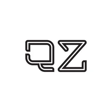Qz initial letter vector logo icon Stock Illustration