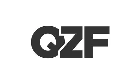 QZF logo design template with strong and modern bold text. Initial based ve.. イラスト素材