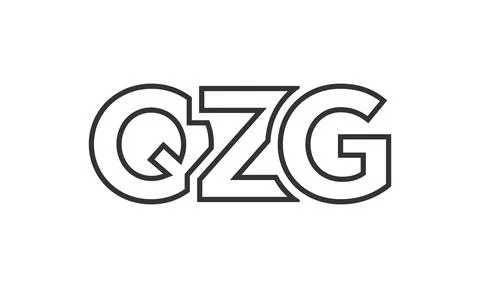 QZG logo design template with strong and modern bold text. Initial based ve.. Stock Illustration