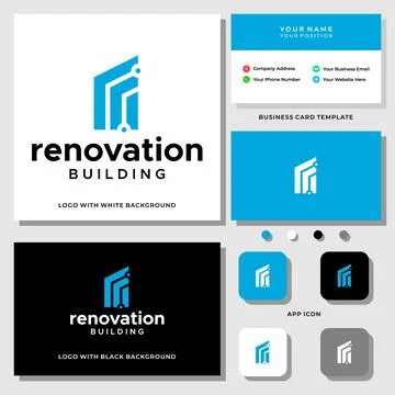 R building logo Illustrazione stock