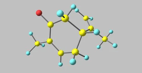 R-Carvone molecular structure isolated on grey Stock Illustration