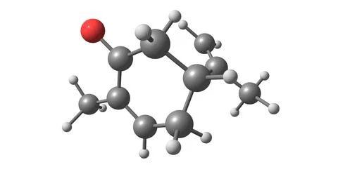 R-Carvone molecular structure isolated on white Stock Illustration