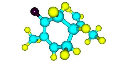R-Carvone molecular structure isolated on white Stock Illustration