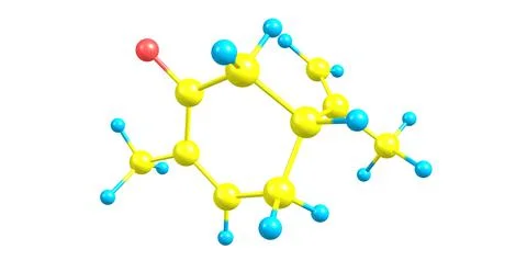R-Carvone molecular structure isolated on white Stock Illustration