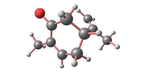 R-Carvone molecular structure isolated on white Stock Illustration