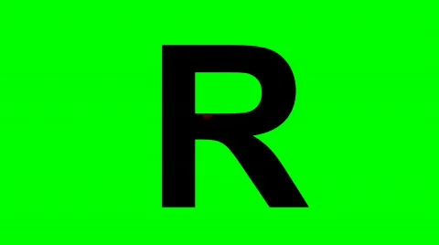 "R" Chromakey Green Screen Animated Fire Snow Water Explosion Lettering Stock Footage 132997