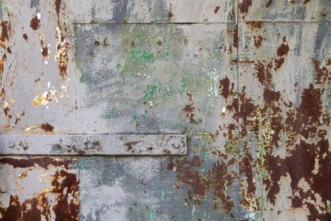 R dilapidated construction objects of brick and concrete on the outskirts of the Stock Photos