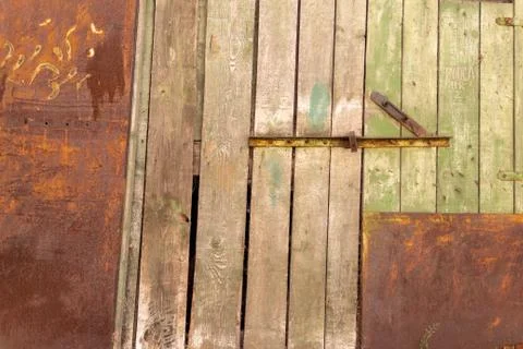 R dilapidated construction objects of brick and concrete on the outskirts of the Stock Photos