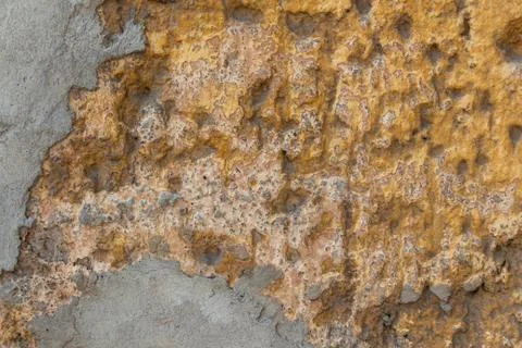 R dilapidated construction objects of brick and concrete on the outskirts of the Stock Photos