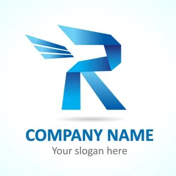 R fly logo Stock Illustration