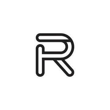 R initial letter vector logo Illustrazione stock
