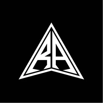 R A initials in the form of a modern minimalist arrow. perfect for letters, g Stock Illustration