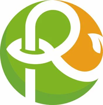 R Leaf Logo Stock Illustration