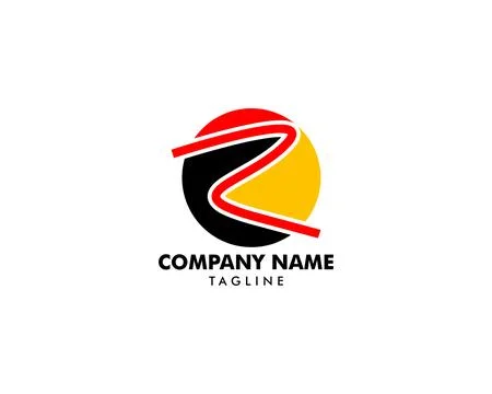 R Letter Circle Vector Logo Stock Illustration