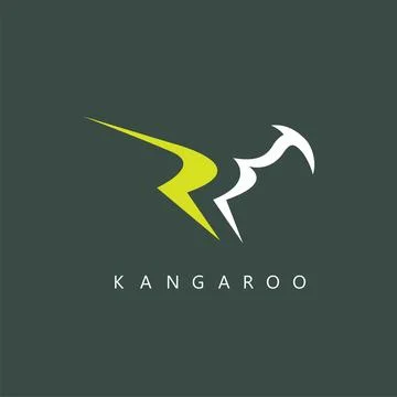 R letter kangaroo icon vector concept design template Stock Illustration