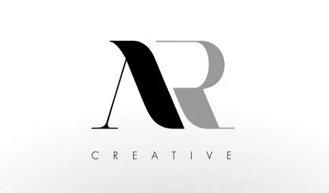 A R Letter Logo Design. Creative AR Letters Icon Stock-Illustration