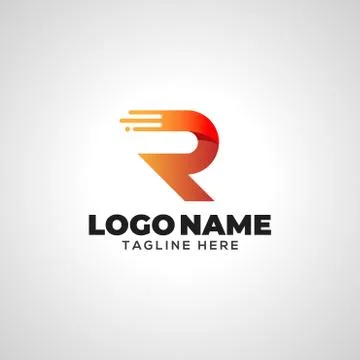 R Letter Logo Design 스톡 일러스트