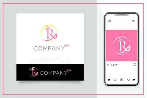 R letter logo Stock Illustration