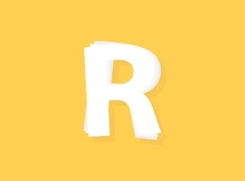 R Letter vector font, modern layers design. Eps10 illustration Stock Illustration