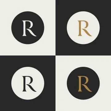R logo, monogram, vector Illustration