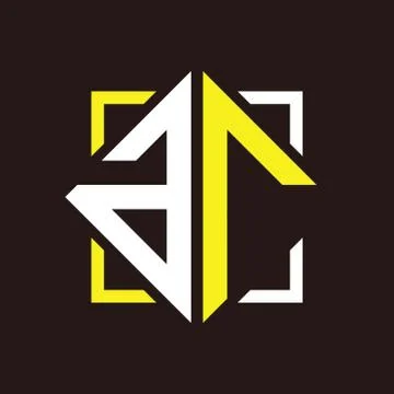 A R quadrangle monogram initials with square Stock Illustration