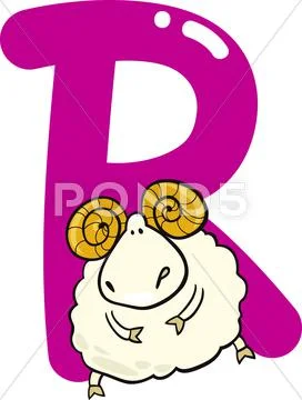R for ram Stock Illustration